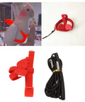 Lightweight Bird Harness Leash For Small To Medium Birds With Anti Bite Safety, Adjustable Flying Harness in red, shown on bird