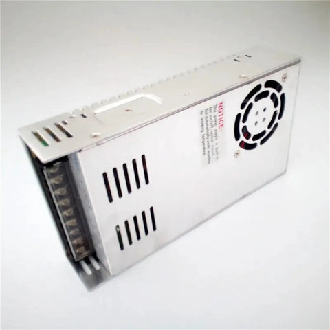 Beefy 350W 7.5V DC Switching Power Supply With 40A Single Output And Fan Cooling, 220V AC Input, side view