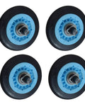 Upgraded Samsung Dryer Repair Kit Includes DC97 16782A Drum Rollers with nuts for Samsung dryers, close-up view of rollers.