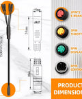 Image of Electric Bike Cable 1 To 5 8 Pin Waterproof Ebike Connector Wire with product dimensions and connector details.