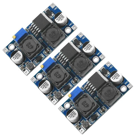 XL6009 DC-DC Buck Boost Power Module Bundle For Solar Panels, 4A 400KHz Adjustable Regulator, compact circuit boards 5-pack