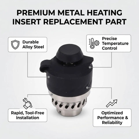 Alloy Steel Heating Component Attachment Black Finish for Heavy Duty Performance Rugged Wear Resistant Metal Accessory Built To Last And Withstand High Temperatures For Long Lasting Reliability, black alloy steel insert
