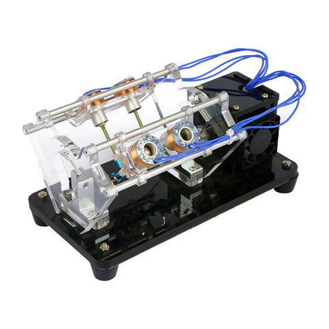 Electromagnet Engine Model With LED Design For 4 8 12 Coil Educational Lab Tool showing compact structure and acrylic design