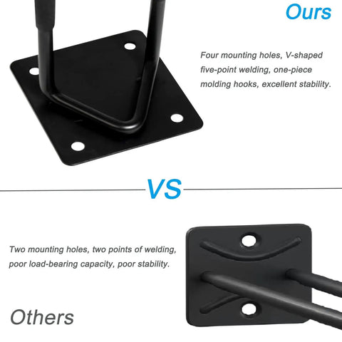 Comparison of heavy duty garage tool hanger set two pack wall mount hooks for shovels rakes ladders bikes and more upgraded design