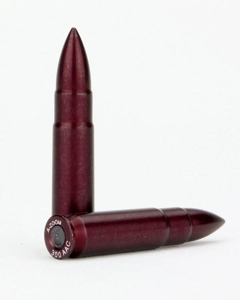 Pro Grade Aluminum Snap Caps For 300 AAC Blackout Rifle Training Red Finish Inert Practice Caps For Safe Trigger Pulls Detail