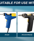 Three Pack Desoldering Nozzles 1.6 mm For Soldering Gun Suction Nozzle Set shown with FR-301 and FR-4101/FR4103 guns.