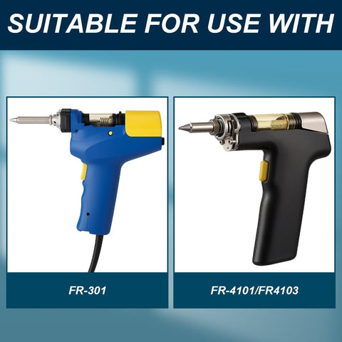 Three Pack Desoldering Nozzles 1.6 mm For Soldering Gun Suction Nozzle Set shown with FR-301 and FR-4101/FR4103 guns.