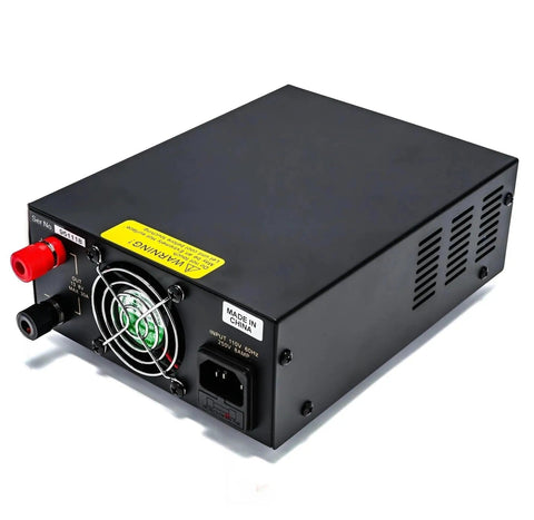 Beefy 13.8V 30A Bench Switching Power Supply For Ham Radios Regulated Analog DC Source with rear view showing connectors