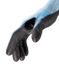 Cut-Resistant Polyurethane Palm Knit Work Gloves, Helix Core 3020, Medium in 15-gauge HPPE steel fiberglass blend, side view