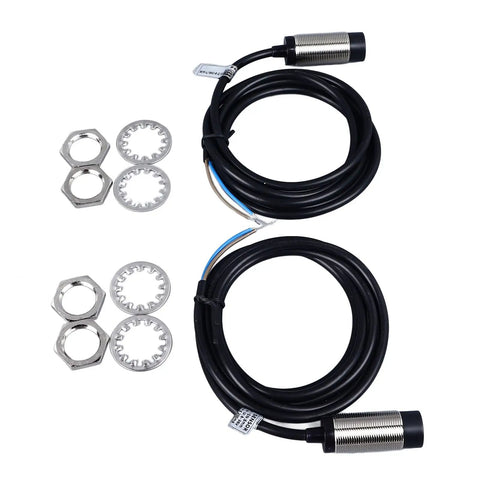 Two Pack 8mm Proximity Switch Sensor, 2 Wire Normally Open, Quick Response Inductive Proximity Sensor for Industrial Automation