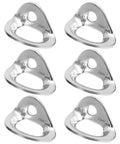Six Pack Stainless Steel Climbing Anchor Bolt Hangers, 25kN Load Capacity, For Rock Climbing, Mountaineering, And Outdoor Adventures