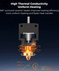 2025 Upgrade Ceramic Heating Block Kit With Buckle Terminal, 600mm/s High Speed Hotend And Unicorn Quick Swap Nozzle For K1 Series 3D Printer Fits K1C K1 SE And K1 Max ceramic hotend cutaway showing 300°C heating