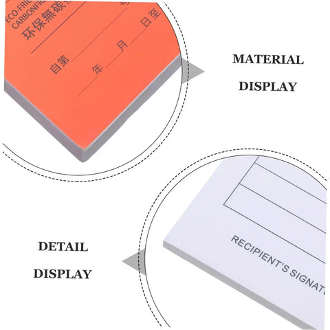 Carbonless Receipt Book 3 Part Duplicate Paper Invoice Pad For Small Business Easy Record Keeping Of Customer Transactions And Home Based Biz Supplies detail display