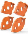 Four orange corner radius router templates with eight radius options for pro grade precise woodworking ABSCNC high hardness glue construction.