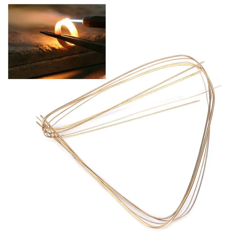Jewelry Solder Wire Set For Jewelry Making, Gold And Silver Alloy Solder Rods In Silver Copper Aluminum Blend, with flame in use