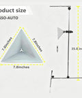 7.8 Inch Radar Corner Reflector Kit With 0-30cm Scale Stand For Pro Grade Vehicle Calibration And Driver Assist Setup, Built For Cars SUVs Trucks And Hybrids, size diagram
