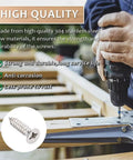 Heavy Duty Fifty Pack 12 X Half Inch Flat Head Phillips Self Tapping Screws Stainless Steel 304 being used with a power drill.
