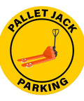 5 Pack Pallet Jack Parking Signs Self Adhesive Vinyl Floor Signs 24 By 24 Inches Anti Slip Waterproof Safety Signage For Warehouse Industry And Workplace
