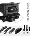 Heavy Duty 12V Winch Switch With Mounting Bracket Featuring Thumb Control Rocker For Atv Utv And 4 Wheeler visible with mounting hardware.