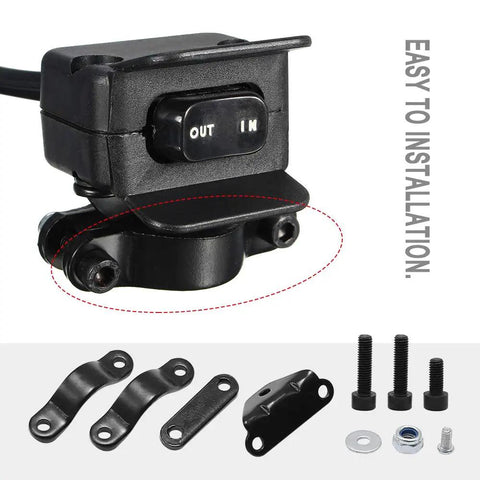 Heavy Duty 12V Winch Switch With Mounting Bracket Featuring Thumb Control Rocker For Atv Utv And 4 Wheeler visible with mounting hardware.
