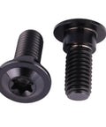Badass Grade 5 Titanium Motorcycle Brake Rotor Bolts M8 X 20mm And 25mm CNC Anodized Black Replacement Screws, detail view.