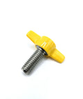 Three Eighths Inch Thumb Screw T Bolts With Yellow Tee Wing Plastic Clamping Knob And 304 Stainless Steel Rust Proof Coarse Thread