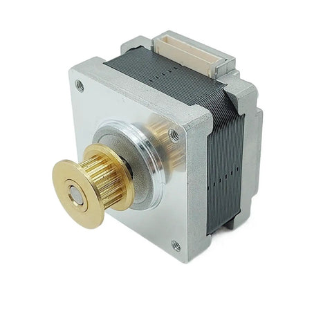 12V DC Nema 16 Stepper Motor With 39mm Frame 0.2N.m Torque 1.8 Degree Step 0.7A 2 Phase 4 Wire For CNC Machining And DIY Projects Includes 20 Tooth MXL Synchronous Pulley Wheel 5mm Shaft, with pulley