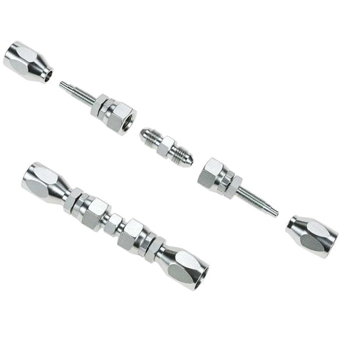 Hydraulic Hose Repair Kit Two Pack One Quarter Inch Inner Diameter Reusable Field Fittings For SAE 100R5 Braided Hoses