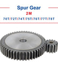 Gear Pinion And Flat Gear Set For Tough As Nails Heavy Duty Machinery 2M70T Through 2M78T Teeth High Frequency Quenched Steel
