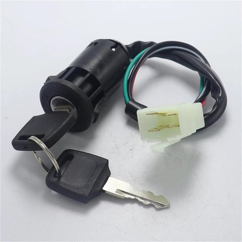 Motorcycle Ignition Key Switch With 4 Pin Plug For 50cc To 250cc Dirt Bikes And ATVs Quad Replacement Ignition Lock For Unresponsive Starts