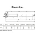 Diagram of EXA Form Trail Ready Dropper Post Suspension Seatpost With 40mm Travel And 30.9mm Or 31.6mm Diameters