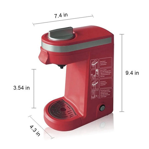 Compact Single Cup Coffee Maker For Home Use With Capsule Pods And Espresso Style Brew, Fast High Pressure Pump, Easy One Cup Brewer