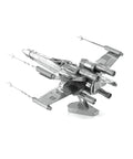 Star Wars X Wing Fighter 3D Metal Model Kit unassembled no glue or solder needed, assembled metal display piece with clip tabs.