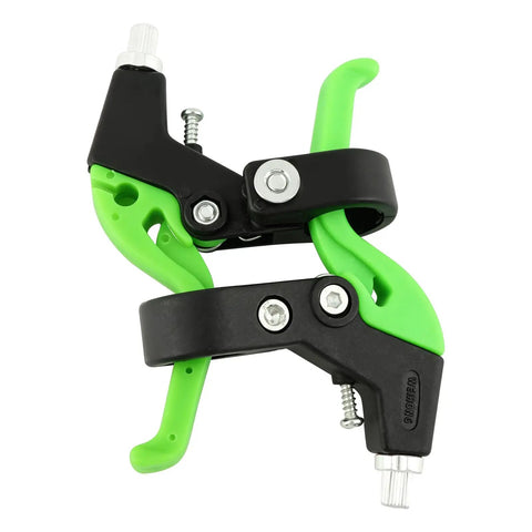 Green Universal Kids Bicycle Brake Levers Set, Easy Grip Pair For Small Hands, Lightweight And Durable Replacement Levers