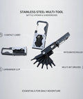 Compact Stainless Steel Multitool With Folding Screwdriver And Bottle Opener For Pocket Carry Everyday Carry Must Have Handy Tool
