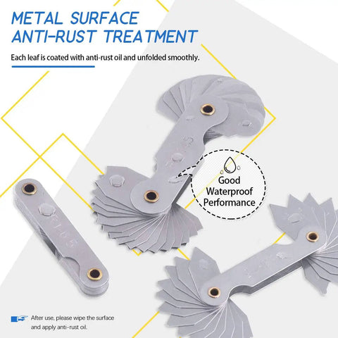 4 Pack Radius Gauge Set R0.3 To 1.5 mm R1 To 6.5 mm R7 To 14.5 mm R15 To 25 mm Stainless Steel Fillet Gauges for toolmakers