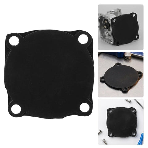 Three Pack Rubber Pressure Switch Gaskets For Air Compressors, Wear-Resistant Seal Pads, Leakproof Switch Seals, Go-To Replacement Spare Parts For Air Pumps And DIY Compressor Repairs. Black rubber gasket close-up for air compressor pressure switch