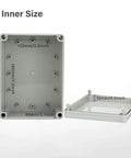 Outdoor IP67 Plastic Junction Box Waterproof Dustproof Electrical Project Enclosure 8x6x4 Inches inner dimensions and lid open