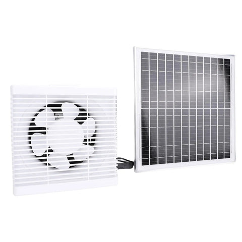 Solar Powered Exhaust Fan Kit With 20W Panel, IP67 Auto Speed Ventilation For Greenhouses And Chicken Coops, Rugged Outdoor Rated Mounting Bracket For Quick No Fuss Installation