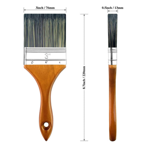 10 Pack Professional Paint Brush Set With Flat And Angled Brushes In Sizes 4 Inch, 3 Inch, 2.5 Inch, 2 Inch, 1.5 Inch And 1 Inch For Walls, Trim And Cabinets, All In One Bulk House Painting Tool Kit For Indoor And Outdoor Projects