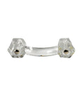 Elegance Glass Collection Clear Glass Drawer Pull For Cabinets And Furniture, Durable Clear Glass Knob Handle, Modern Decorative Hardware