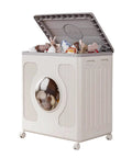 Super Roomy Foldable Storage Bin With Secure Lid And Smooth Rolling Wheels Heavy Duty Plastic Closet Organizer 160 Liter with toys inside.