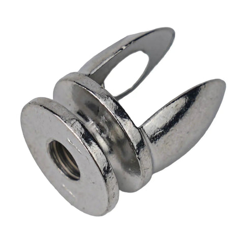 Close-up of a zinc alloy clip from the Heavy Duty Adjustable Glass Brackets Shelf Holder Set For Wall Mounts And Partition Clips