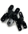 One Pair Hidden Gate Hinge Stainless Steel Invisible Door Hardware Concealed Barrel Hinge For Wood Doors Black Finish