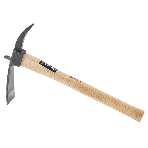 One-Handed Pick Mattock For Garden Work Heavy Duty Cruciform Hand Tool 9.4 Inch Head 3.5 Inch Horn 2.0 Inch Blade
