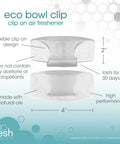 Eco Bowl Clip Air Freshener Honeysuckle Scent Versatile Design For Toilet Trash Cabinets And More Chemical Free Natural Oils