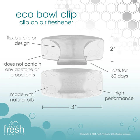 Eco Bowl Clip Air Freshener Honeysuckle Scent Versatile Design For Toilet Trash Cabinets And More Chemical Free Natural Oils