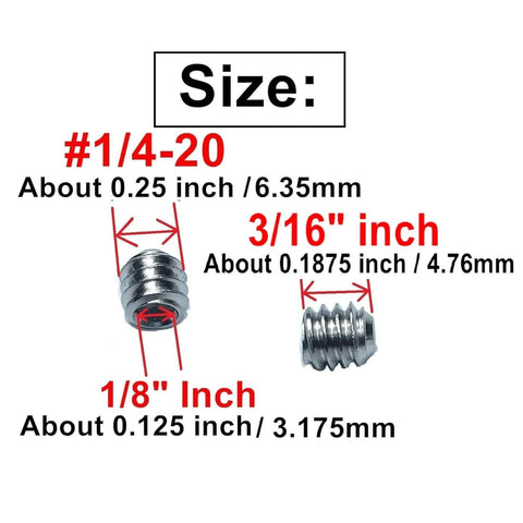 50 Piece Set Screws One Quarter Twenty By Three Sixteenths Inch 304 Stainless Steel Allen Head Hex Socket Grub Screws