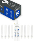 10 pack of 13 Watt GX23 Base CFL Light Bulbs 5000K Daylight 800 Lumens Single Tube Plug-In Fluorescent Lamps with packaging