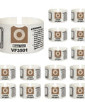 15 Pack VF3501 Replacement Filter Bags For Ridgid 3 To 4.5 Gallon Shop Vacuums White 4 Gallon Capacity Compatible With VF3501 Series